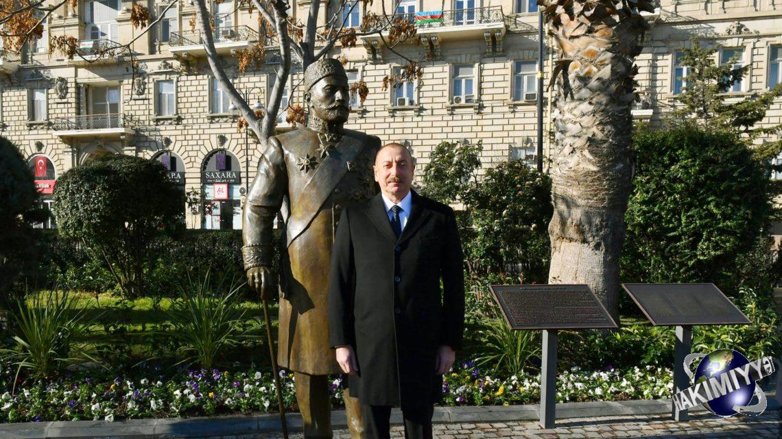 İlham Əliyev xeyriyyəçi Hacı Zeynalabdin Tağıyevin Bakıda ucaldılan abidəsinin açılışında iştirak edib
