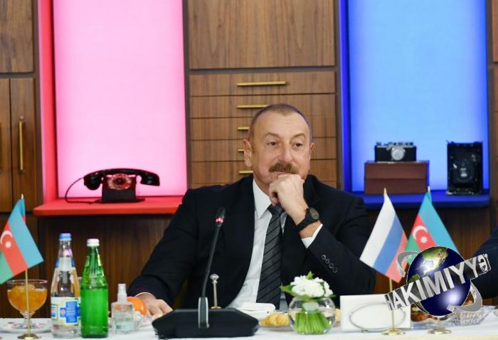 Prezident İlham Əliyev Rusiyanın aparıcı KİV rəhbərləri ilə görüşüb
