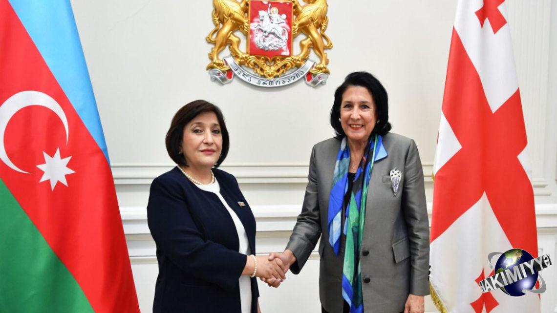 Sahibə Qafarova Gürcüstan Prezidenti ilə görüşüb