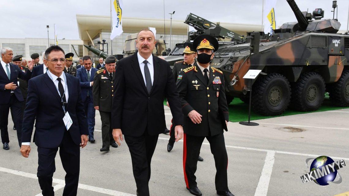 İlham Əliyev 4-cü “ADEX” və 13-cü “Securex Caspian” sərgiləri ilə tanış olub
