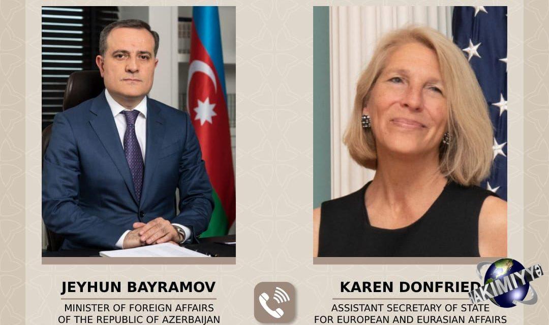 Ceyhun Bayramovla ABŞ dövlət katibinin köməkçisi arasında telefon danışığı olub