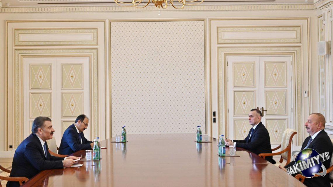 İlham Əliyev Türkiyənin səhiyyə nazirini qəbul edib