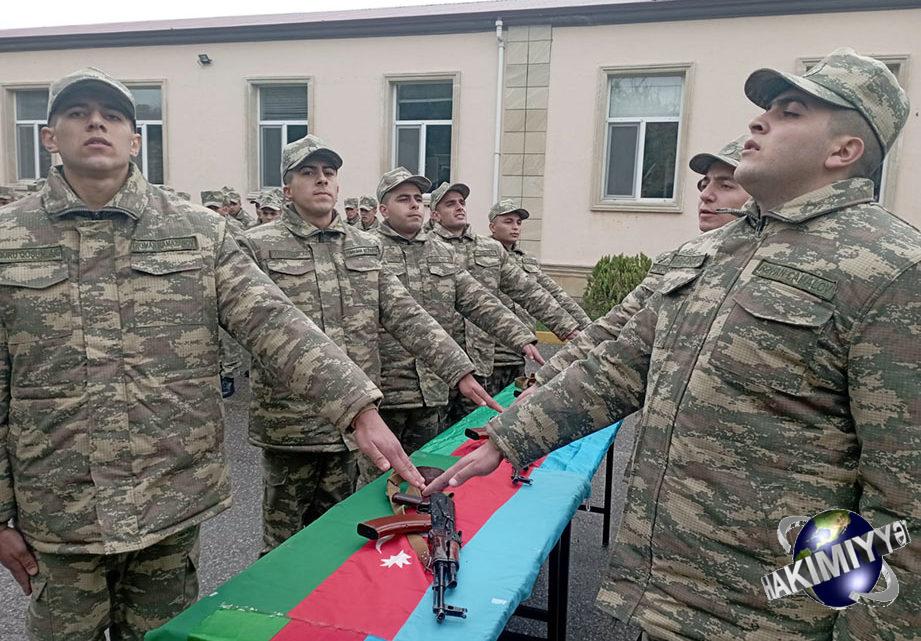 Azərbaycan Ordusunda andiçmə mərasimləri keçirilib