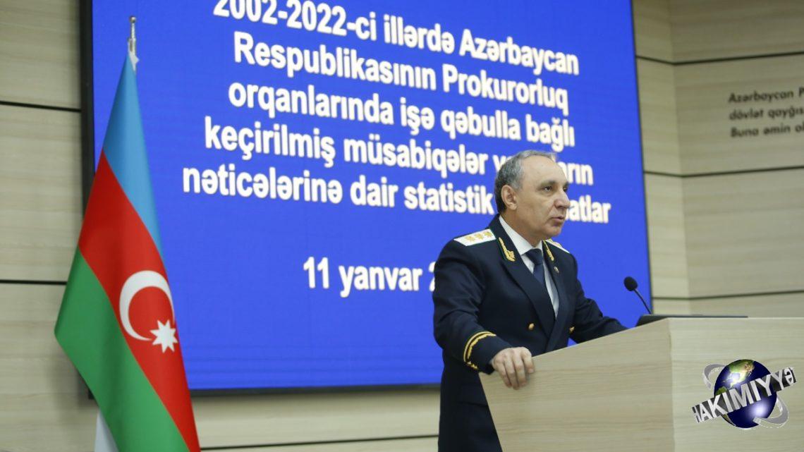 Prokurorluq orqanlarında qulluğa yeni qəbul edilmiş gənc hüquqşünasların andiçmə mərasimi keçirilmişdir
