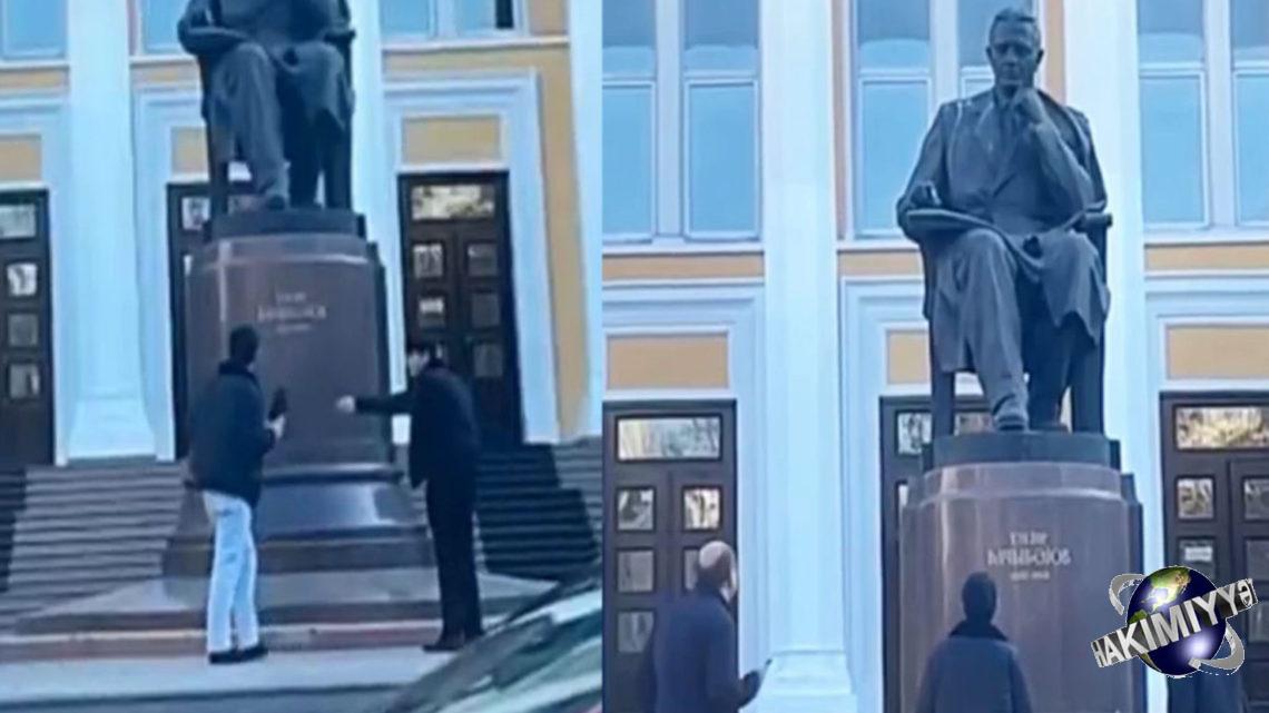 Üzeyir Hacıbəylinin heykəlinə ayaqqabı atanlar cəzalandırıldı