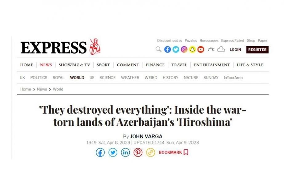 Britaniya nəşrində Azərbaycanın dağıdılmış məzarlıqları və şəhərləri barədə məqalə dərc edilib