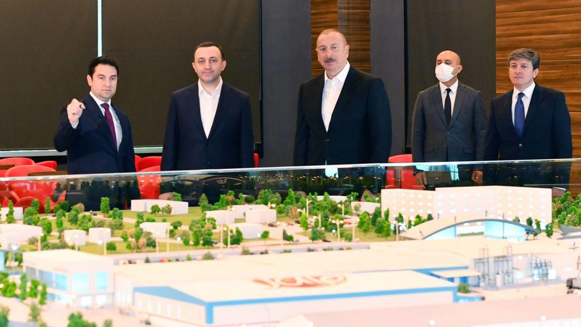 İlham Əliyev və Baş nazir İrakli Qaribaşvili Qəbələ Qida Şəhərciyində olublar
