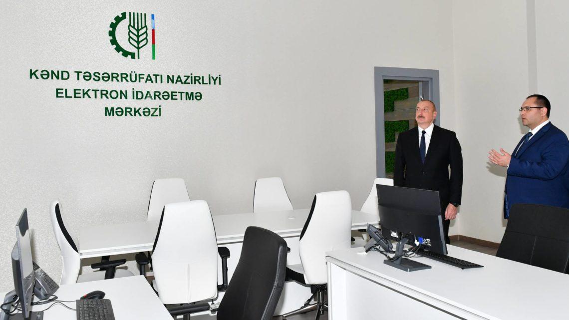 Prezident İlham Əliyev Kənd Təsərrüfatı Nazirliyinin Bakıda yeni inzibati binasının açılışında iştirak edib