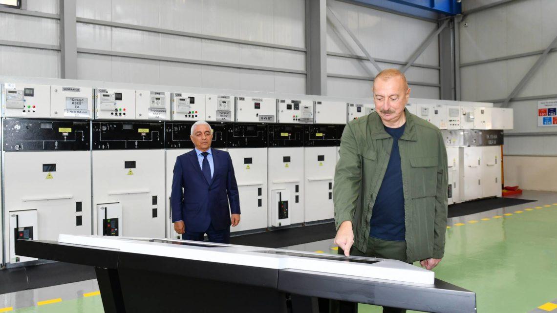 İlham Əliyev Kəlbəcər rayonunda “AzərEnerji” Açıq Səhmdar Cəmiyyətinin “Çıraq-1” və “Çıraq-2” Kiçik Su Elektrik stansiyalarının açılışında iştirak edib
