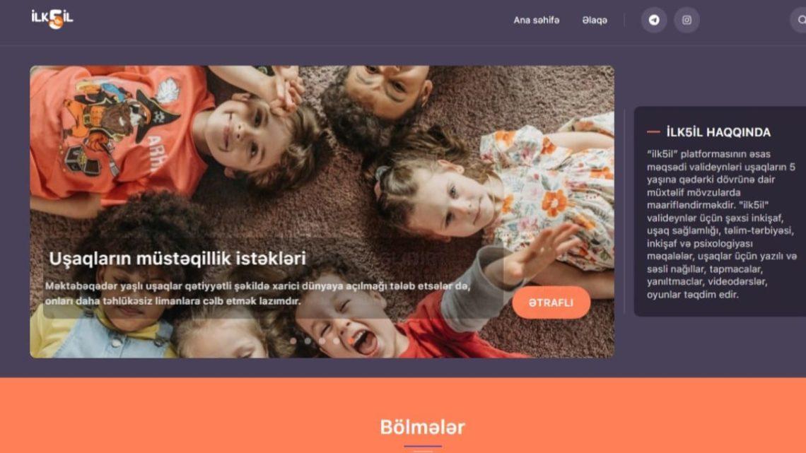 “ilk5il” – məktəbəqədər yaş üzrə maarifləndirici portal