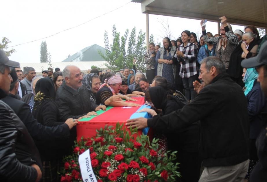 Birinci Qarabağ müharibəsində itkin düşmüş Əli Hüseynovun nəşinin qalıqları Füzulidə torpağa tapşırılıb