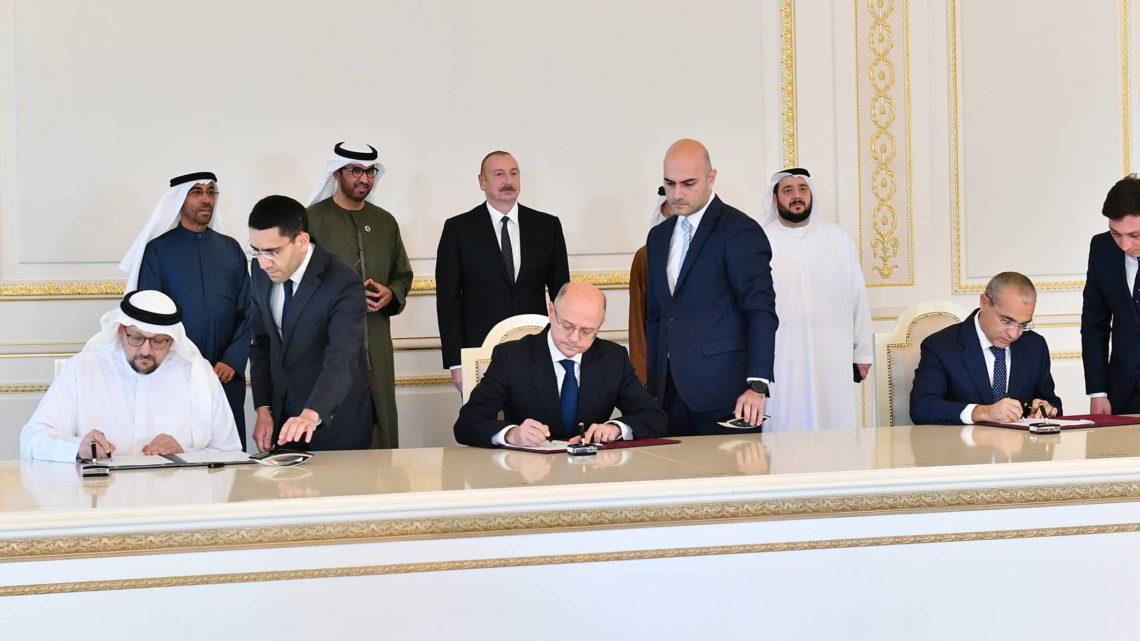 Azərbaycan Hökuməti ilə BƏƏ-nin “Masdar” şirkəti arasında sənədlər imzalanıb