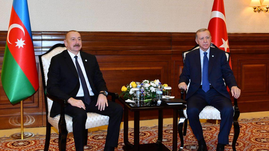 Astanada Prezident İlham Əliyevin Türkiyə Prezidenti Rəcəb Tayyib Ərdoğan ilə görüşü olub