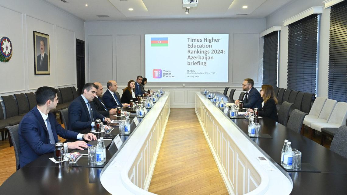 “Times Higher Education” Beynəlxalq Reytinq Agentliyinin nümayəndələri ilə görüş keçirilib