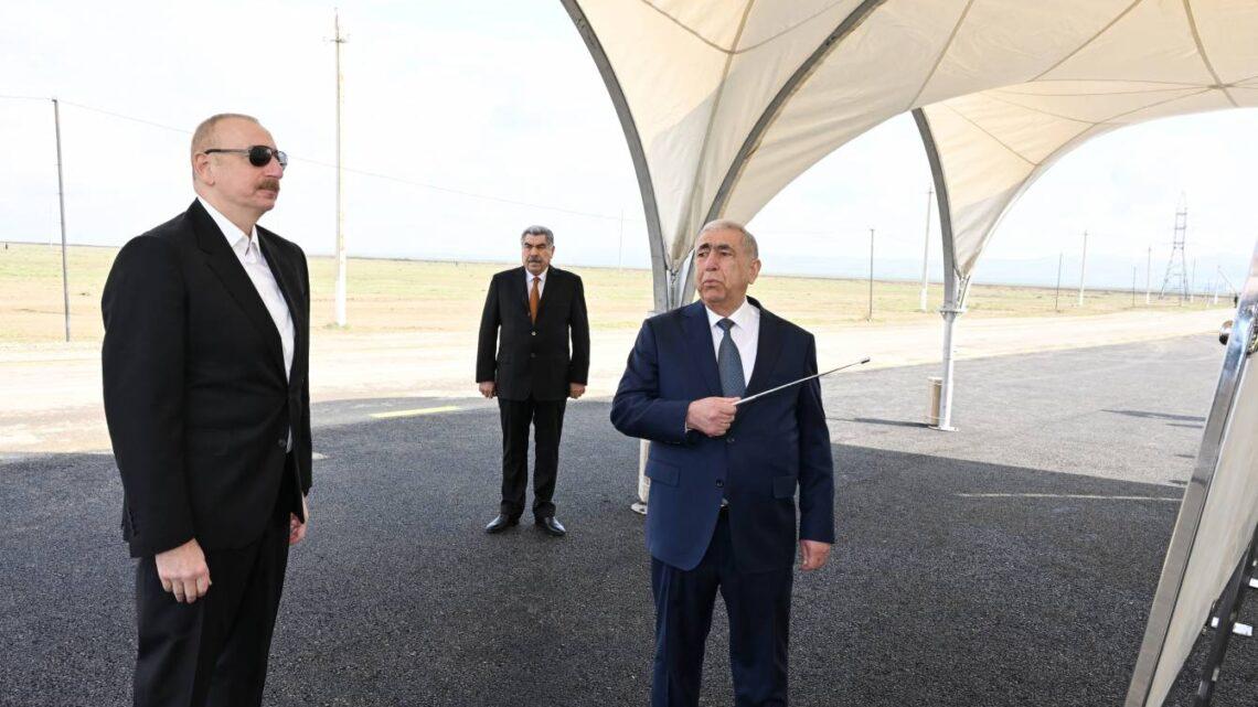 Prezident İlham Əliyev Hacıqabul rayonunda olub