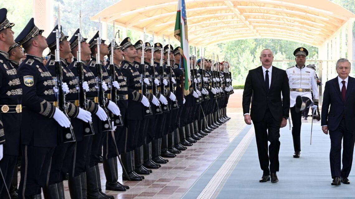 Prezident İlham Əliyevin Daşkənddə rəsmi qarşılanma mərasimi olub