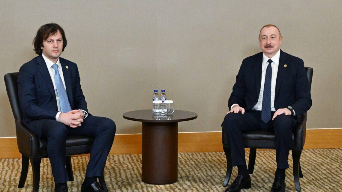 Prezident İlham Əliyev Antalyada Gürcüstanın Baş naziri İrakli Kobaxidze ilə görüşüb