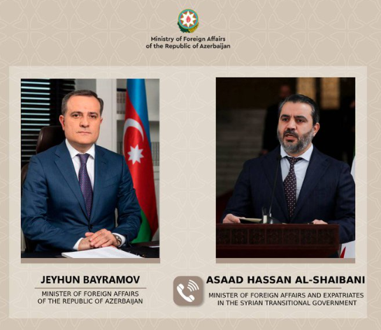 Ceyhun Bayramov suriyalı həmkarı ilə əməkdaşlıq perspektivlərini müzakirə edib