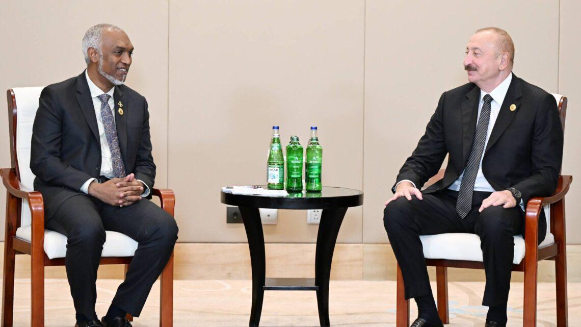 Prezident İlham Əliyevin Maldiv Prezidenti ilə görüşü olub