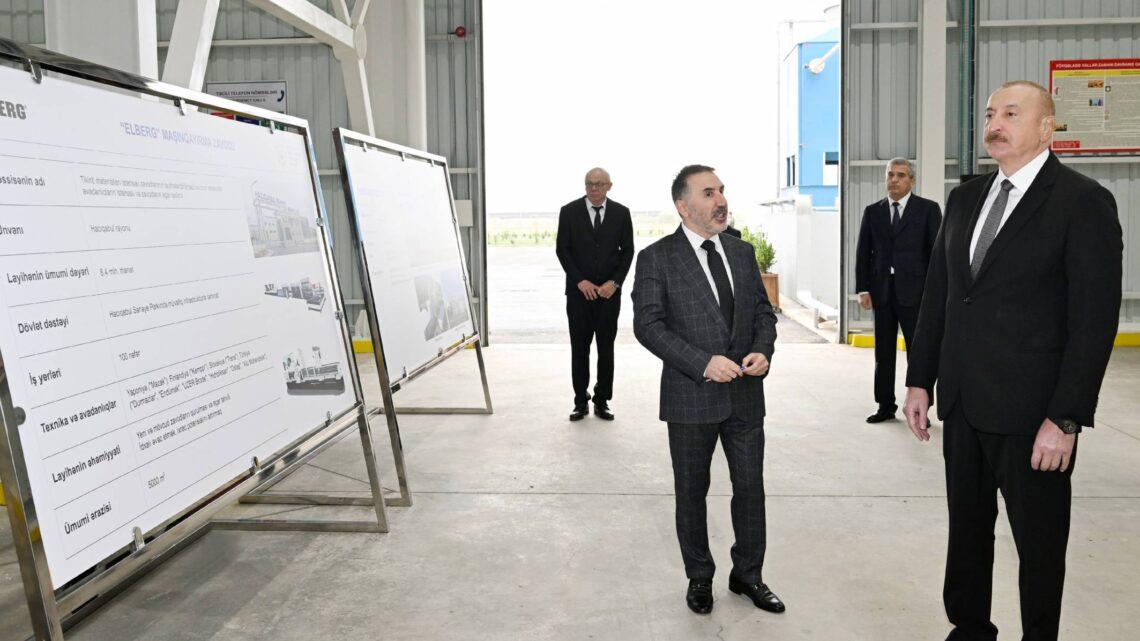 Prezident İlham Əliyev “AZWOOL” mineral daş yunu zavodunun açılışında iştirak edib