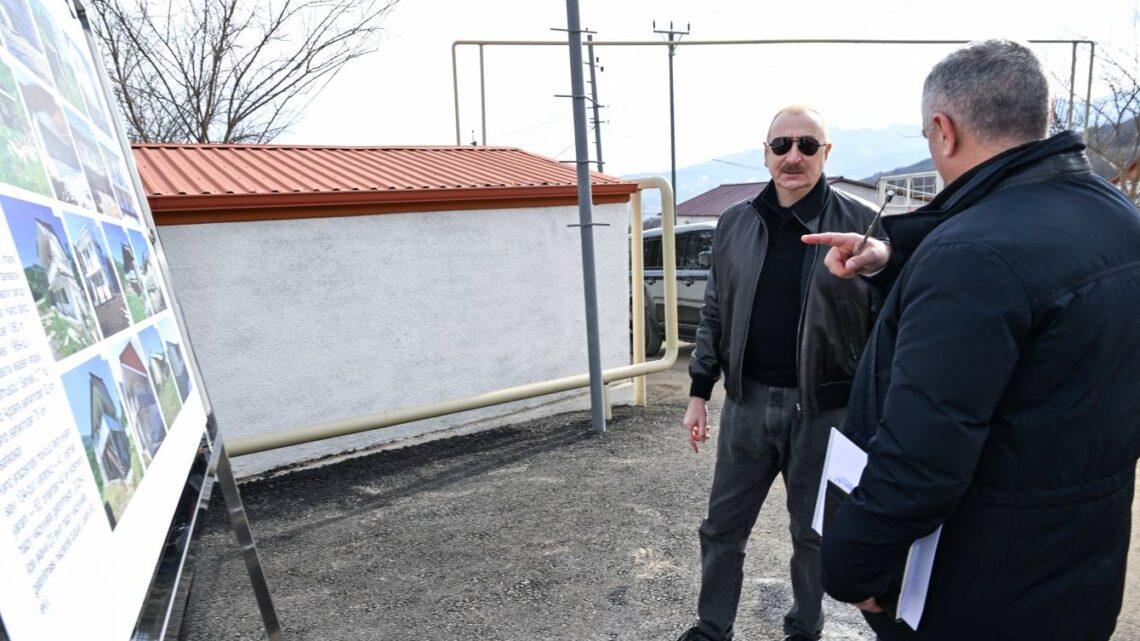 Prezident İlham Əliyev Ağdərə rayonunun Çapar kəndində görülmüş işlərlə tanış olub