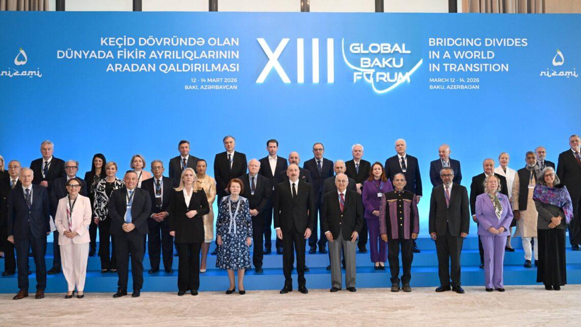 “Keçid dövründə olan dünyada fikir ayrılıqlarının aradan qaldırılması” mövzusunda XIII Qlobal Bakı Forumu işə başlayıb