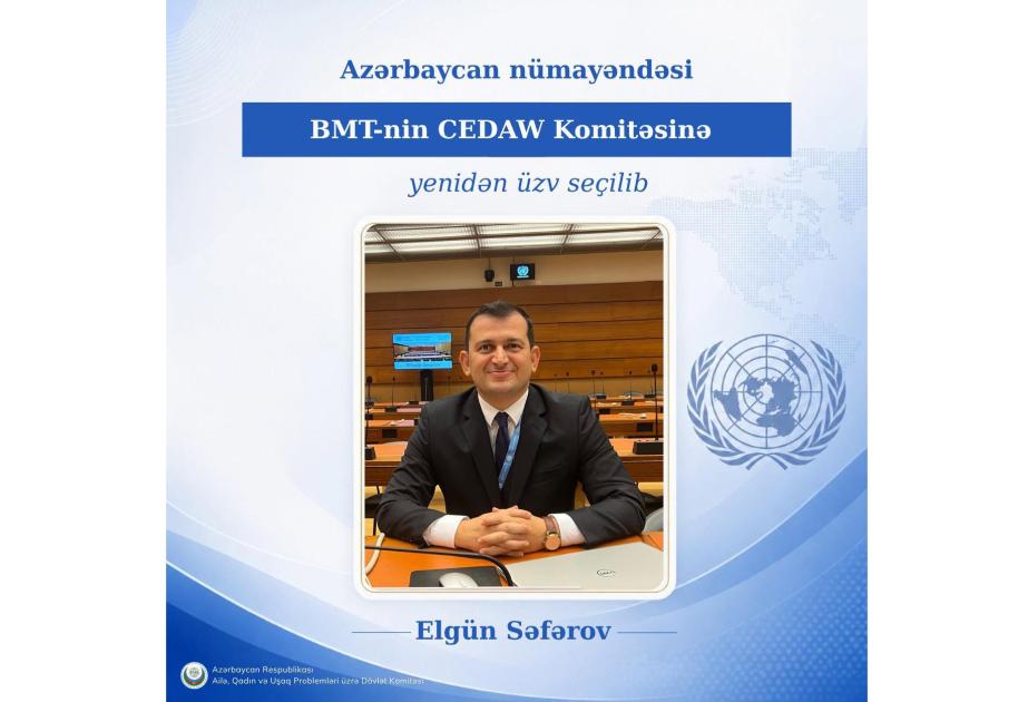Azərbaycan təmsilçisi yenidən BMT-nin CEDAW Komitəsinin üzvü seçilib