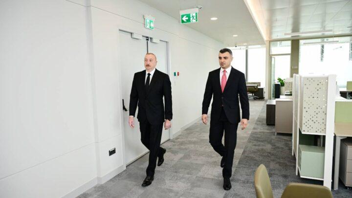Prezident İlham Əliyev Mərkəzi Bankın yeni binasının açılışında iştirak edib