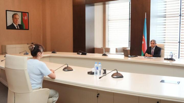 Əmək və əhalinin sosial müdafiəsi naziri Qəbələdə vətəndaşların müraciətlərini dinləyib