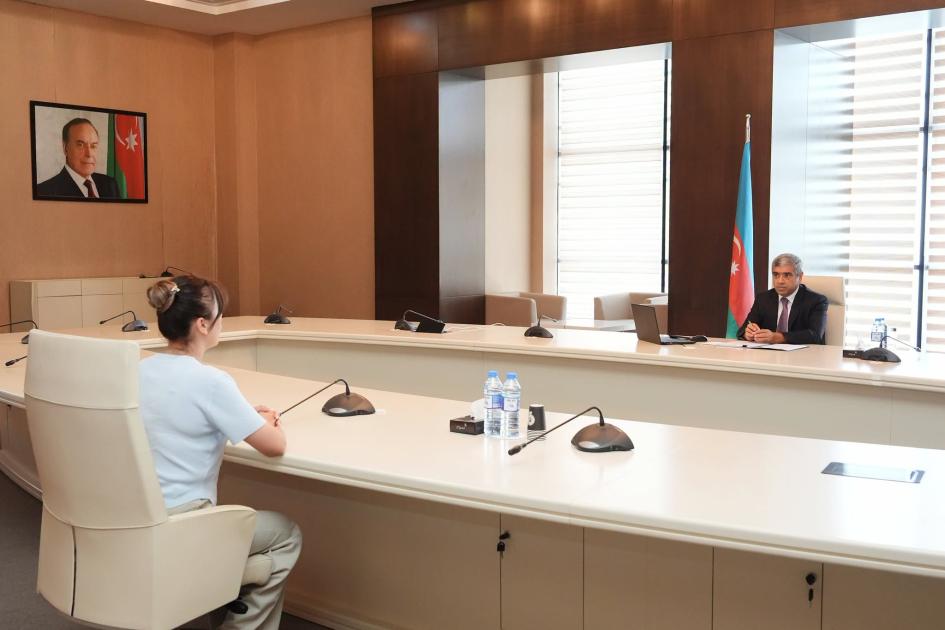 Əmək və əhalinin sosial müdafiəsi naziri Qəbələdə vətəndaşların müraciətlərini dinləyib