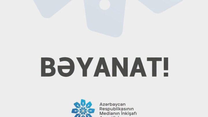 Medianın İnkişafı Agentliyi bəyanat yayıb