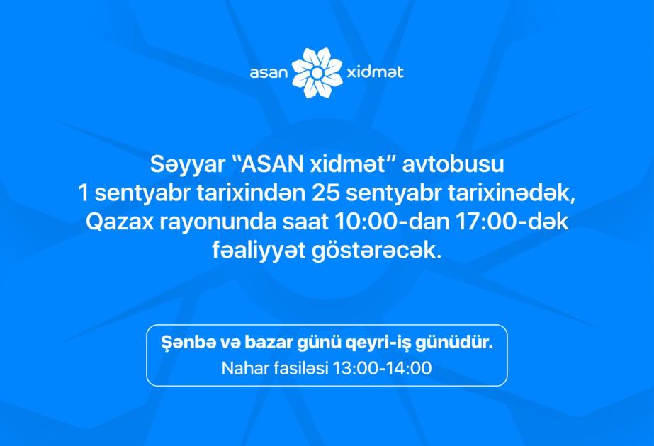 Səyyar “ASAN xidmət” avtobusu Qazaxda