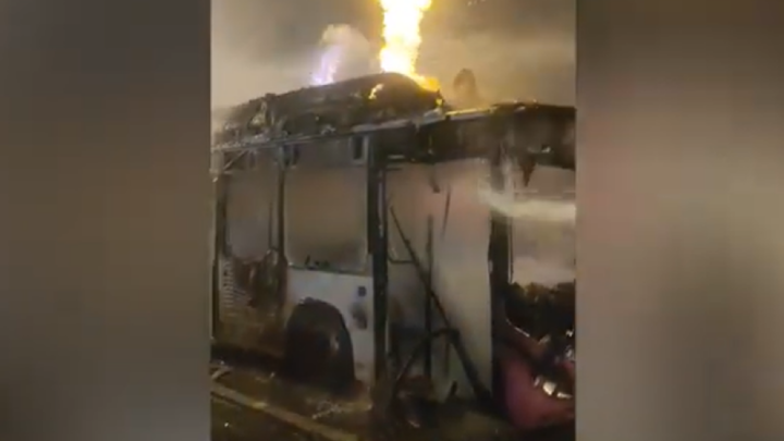 Bakıda avtobusda yanğın baş verib