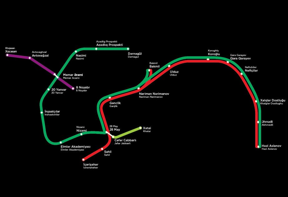 “Bakı Metropoliteni”ndə Yaşıl və Qırmızı xətlərin ayrılması layihəsinə avqustun 15-dən başlanılır