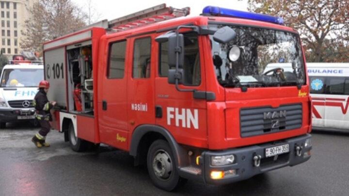 Naxçıvan şəhərində yaşayış binasında yanğın baş verib