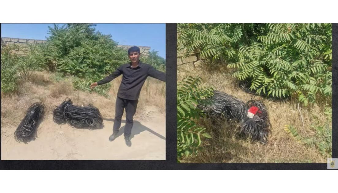 Yetmiş min manat dəyərində elektrik naqillərini oğurlamaqda şübhəli bilinən şəxs saxlanılıb
