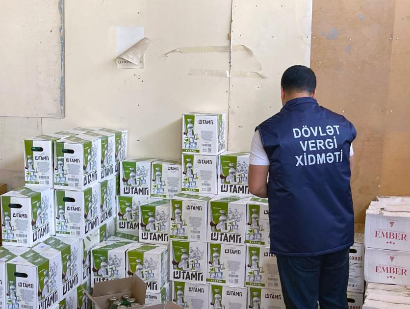 Naxçıvanda külli miqdarda saxta aksiz markalı alkoqollu içkilər aşkarlanıb 