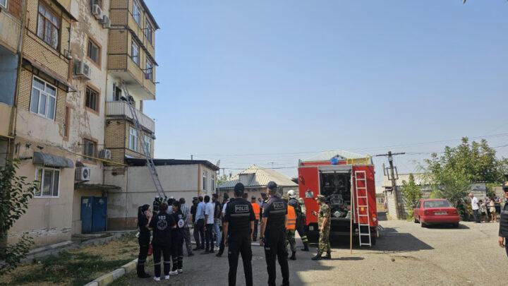 Naxçıvan şəhərində yaşayış binasında yanğın olub 