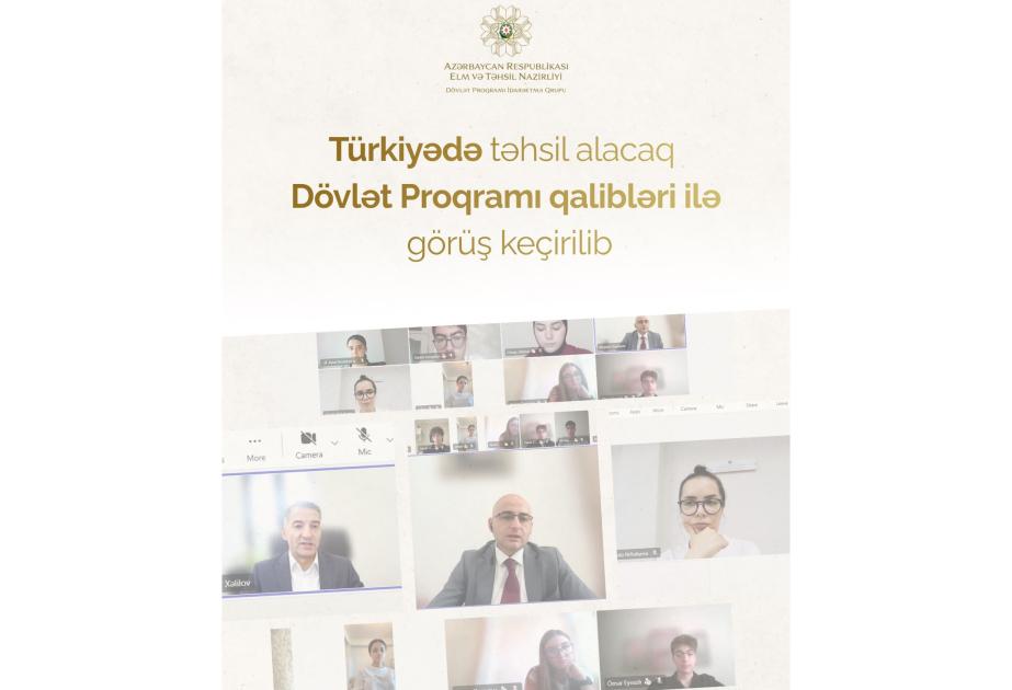 Dövlət Proqramı çərçivəsində Türkiyədə təhsil hüququ qazanan tələbələrlə görüş təşkil olunub