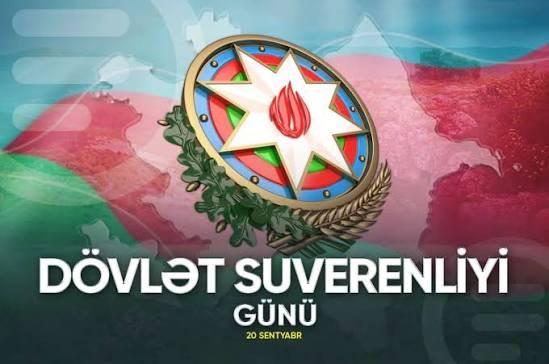 Birinci vitse-prezident Mehriban Əliyeva 20 Sentyabr – Dövlət Suverenliyi Günü münasibətilə paylaşım edib