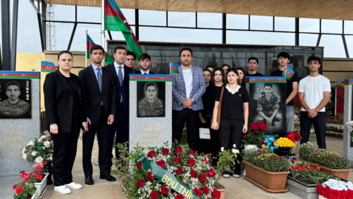 BDU-nun şəhid məzunu Manaf Bəhmənlinin məzarı ziyarət olunub