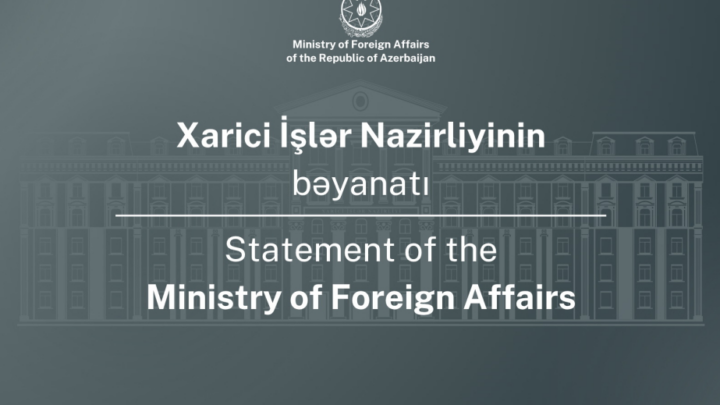 Azərbaycanın Xarici İşlər Nazirliyi 27 Sentyabr – Anım Günü ilə bağlı bəyanat yayıb 