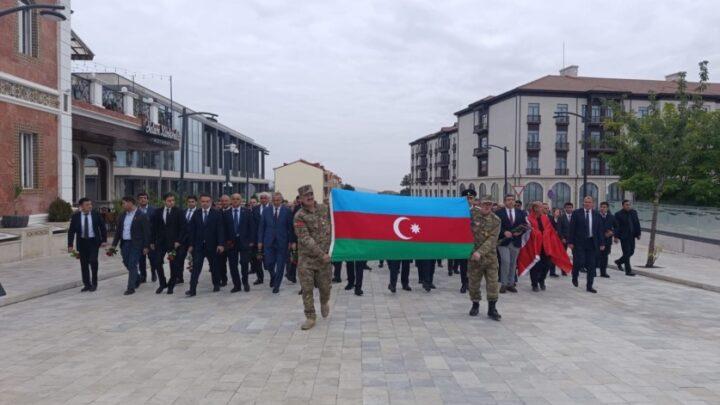 Xankəndidə Zəfər parkına yürüş olub 