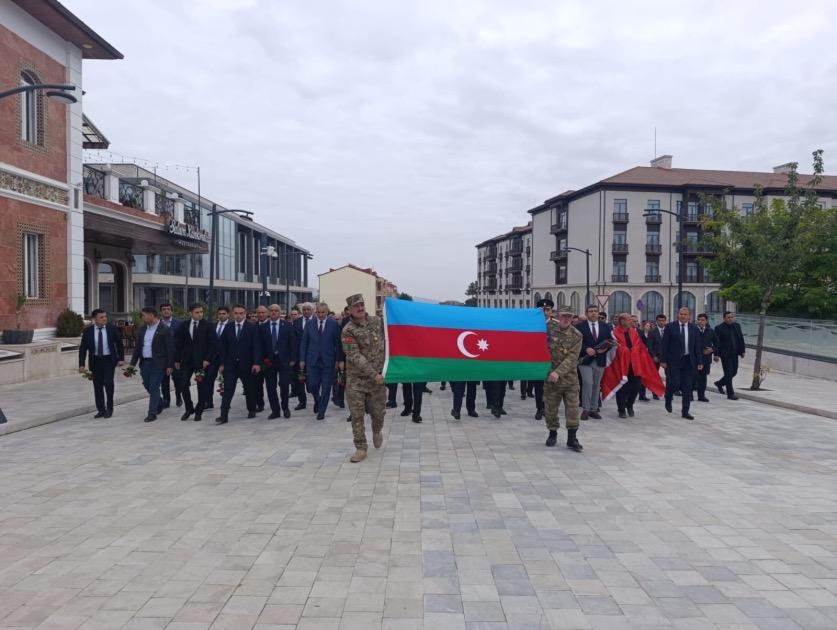 Xankəndidə Zəfər parkına yürüş olub 