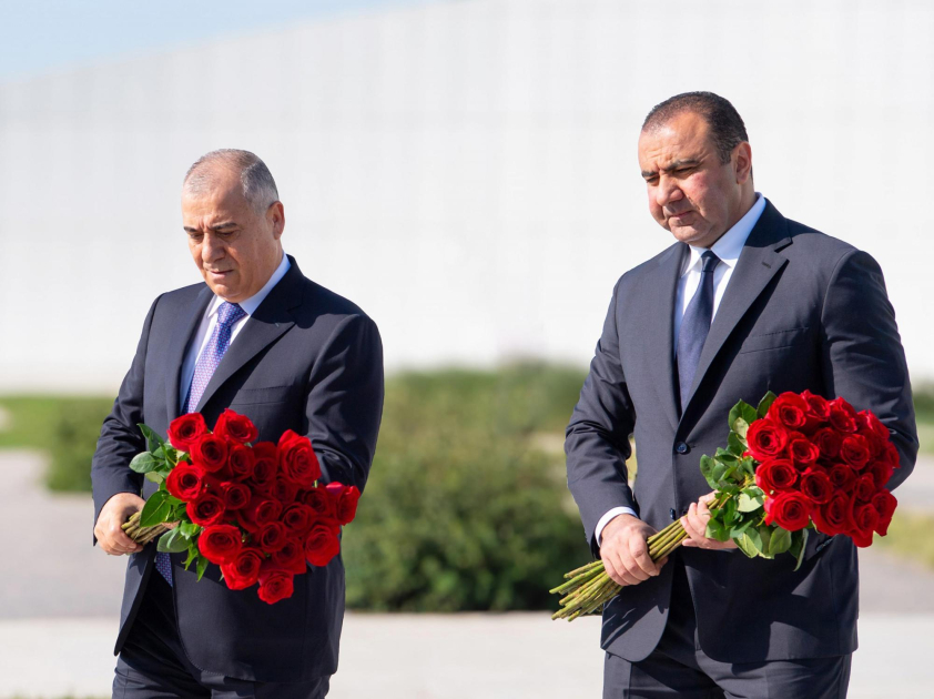 Dövlət Təhlükəsizliyi Xidmətinin və Xarici Kəşfiyyat Xidmətinin rəhbərləri Zəfər parkını ziyarət ediblər 