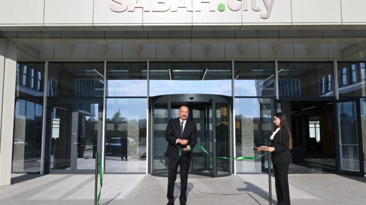 Prezident İlham Əliyev “SABAH.city” innovasiya şəhərciyinin birinci mərhələsinin açılışında iştirak edib