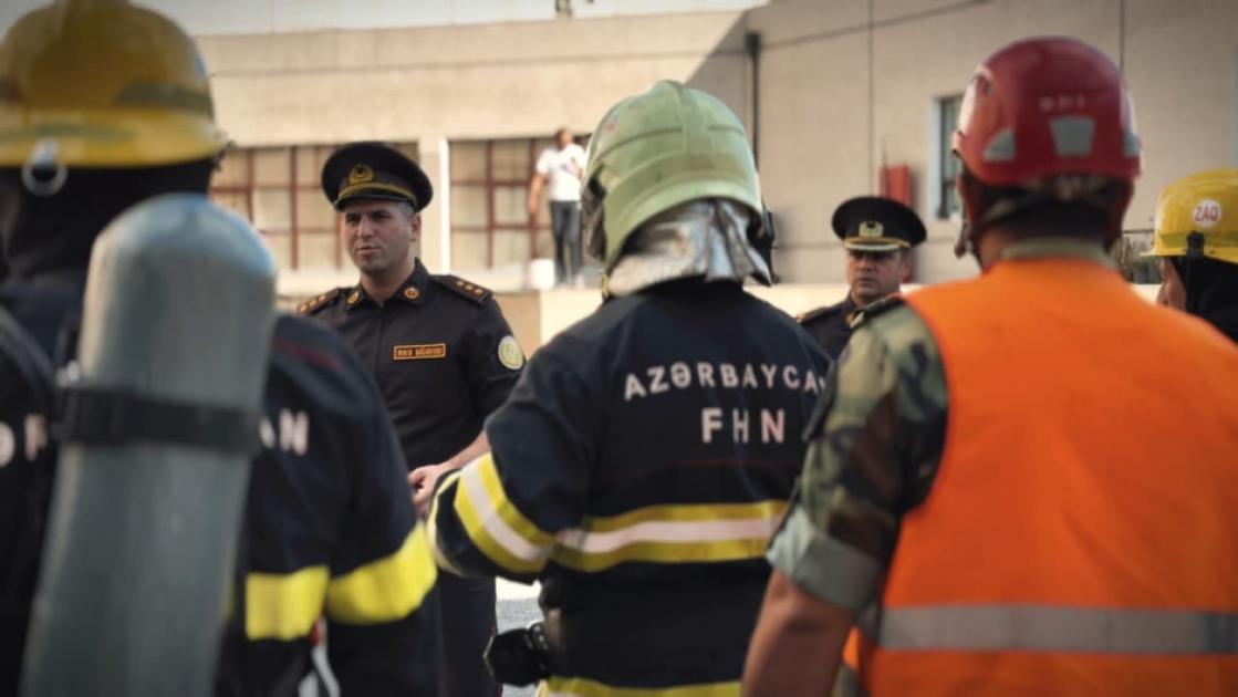 Zaqatalada yanğınla bağlı taktiki təlim keçirilib