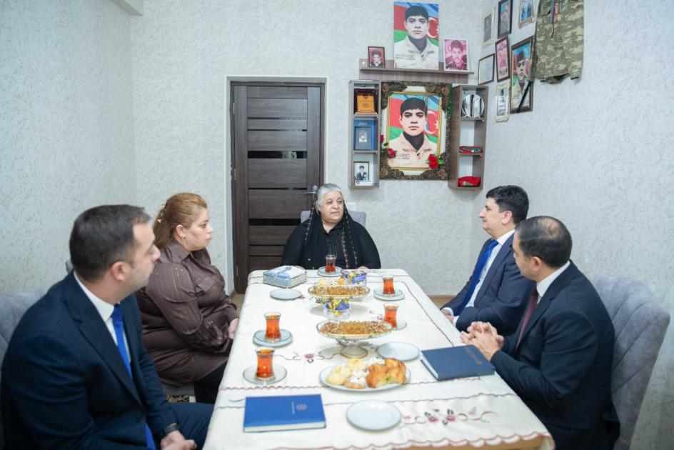 Vətən müharibəsi şəhidi Müşfiq İbrahimovun ailəsi ziyarət edilib