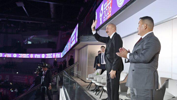 Prezident İlham Əliyev cüdo üzrə dünya çempionatının açılış mərasimində iştirak edib