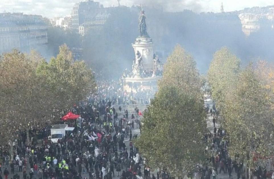 Fransada qarşıdurmalar baş verib, saxlanılanlar var